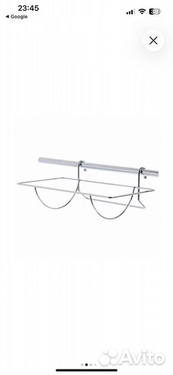 Полка на рейлинг для кухни хром