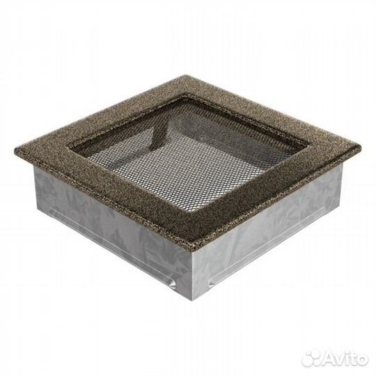 Вент решетка Kratki черная/золото 11 см 42 см