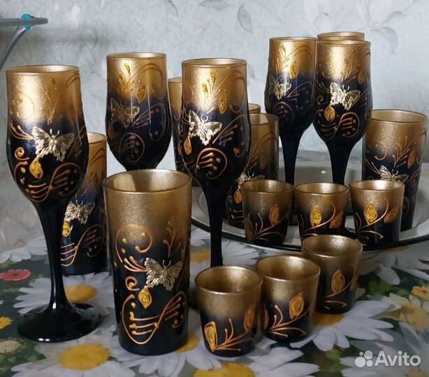 Фужеры, стаканы, рюмки