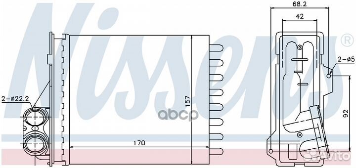 Радиатор печки logan (04) /sandro