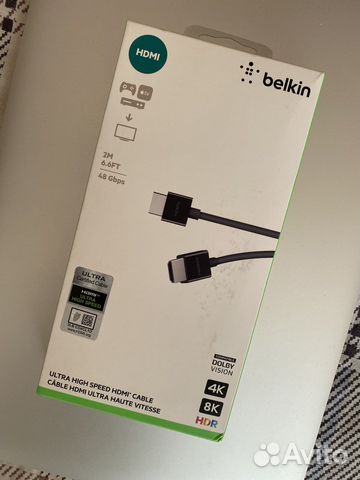 Кабель Belkin hdmi, 2 м (AV10175bt2M-BLK)