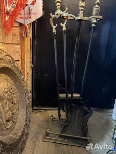 Набор для камина(бронь) /бронза-металл/Италия