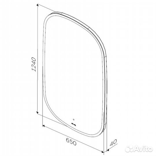Зеркало AM.PM 65 с подсветкой M8fmox0651WGH