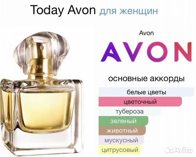 Туалетная вода парфюмерия Avon Today