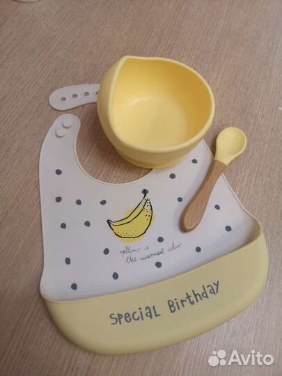 Посуда для малышей, нагрудник