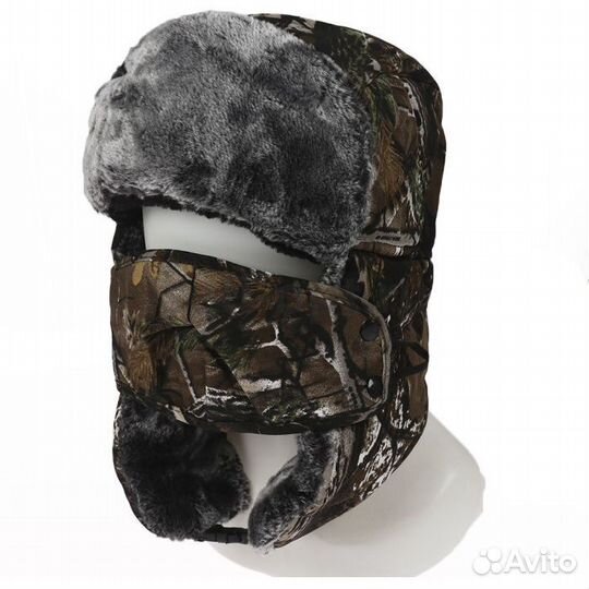 Шапка-ушанка кмф для рыбалки и охоты
