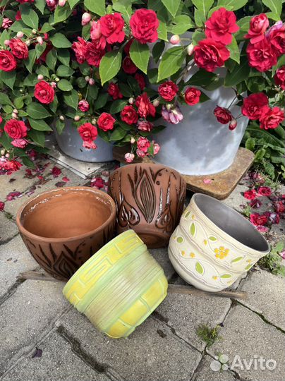 Горшок цветочный керамический