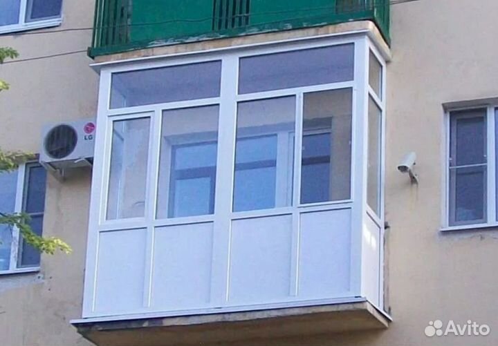 Остекление теплое с расширением