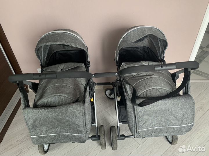 Коляска для двойни или погодок 2 в 1