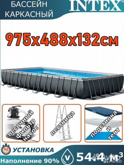 Каркасный бассейн, новый. В наличии