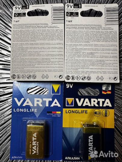 Varta Батарейка 1 шт. в блистере longlife 9V. vart