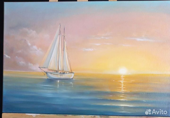 Картина маслом Яхта