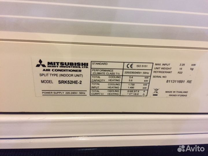 Сплит Система Mitsubishi Heavy 18