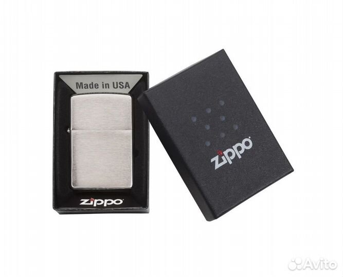 Зажигалка Zippo бензиновая 200 Brushed Chrome
