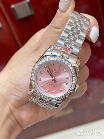 Часы Rolex Datejust 31 mm женские розовый цифербла