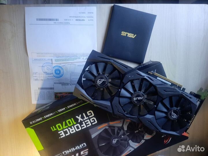 Видеокарта Asus ROG Strix GTX 1070 ti 8 gb
