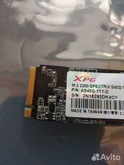 1TB Adata XPG Spectrix S40G RGB m2 nvme SSD