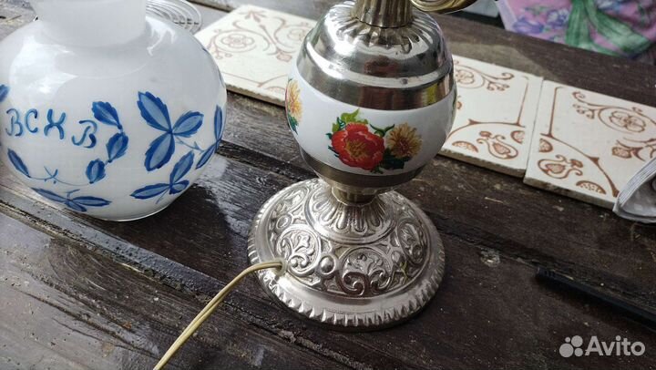 Настольная лампа под керосинку СССР