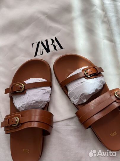 Сандалии Zara коричневые и черные 35-42