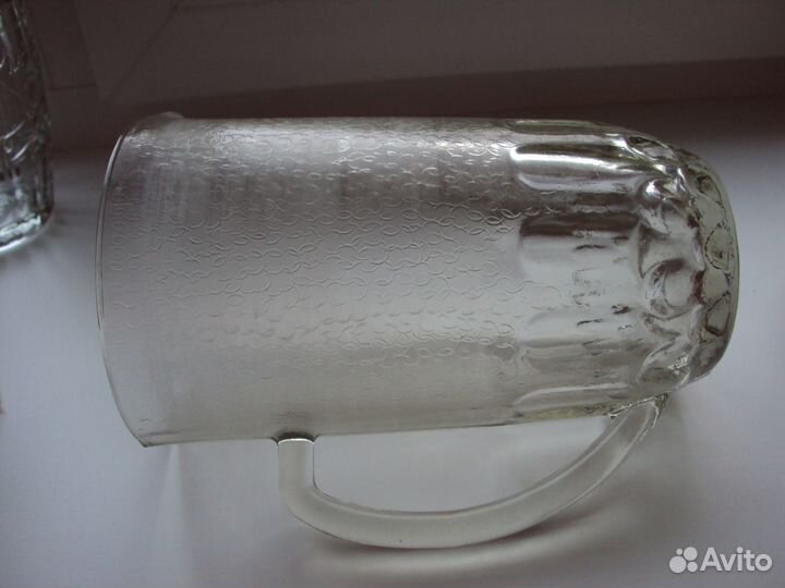 Кувшин стеклянный СССР 60-70 годов Уршельский стек