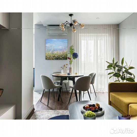 Картина с ромашками