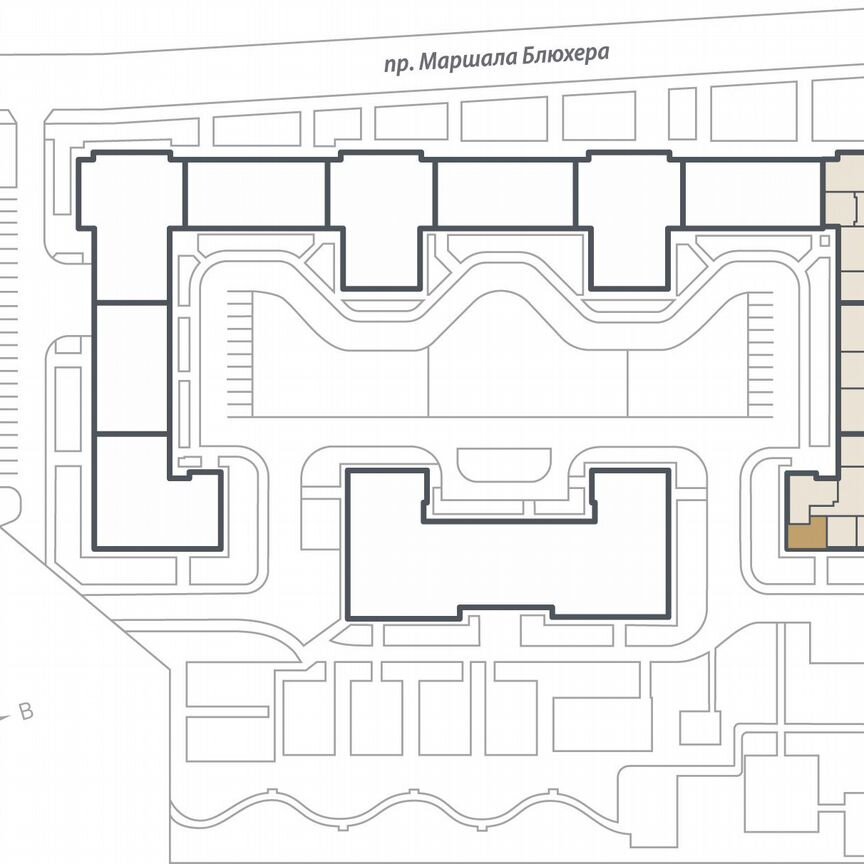 1-к. квартира, 42 м², 4/15 эт.