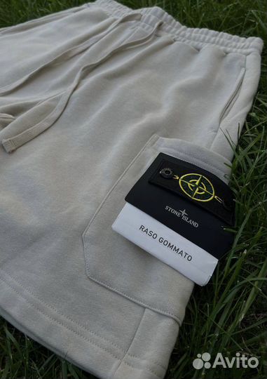 Шорты мужские stone island с патчем