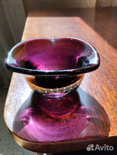 Пепельница цветное стекло СССР