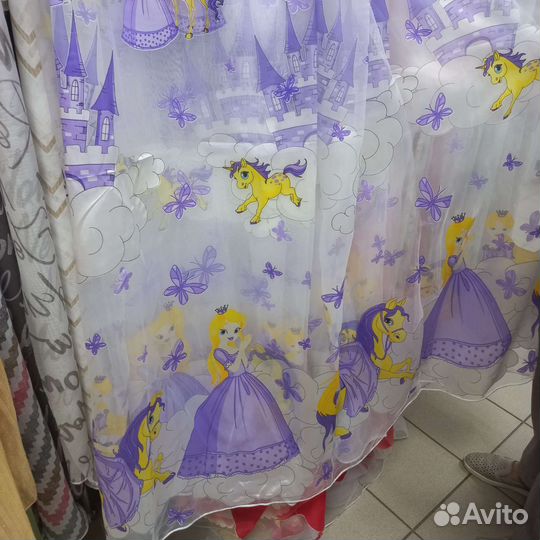 Тюль в детскую,органза печать