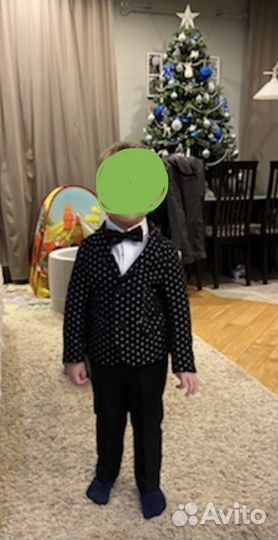 Пиджак, брюки, рубашка, бабочка. 92 рост. Gulliver