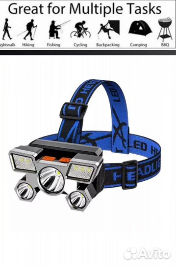 Фонарь налобный аккумуляторный
