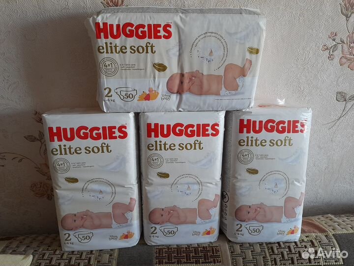 Подгузники huggies elite soft 2