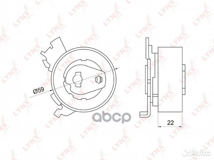 Ролик-натяжитель ремня грм 'PB-1048 lynxauto