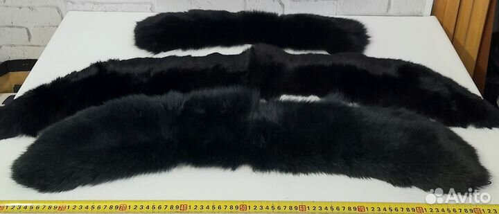 Воротники из натурального меха 3 шт. пакетом