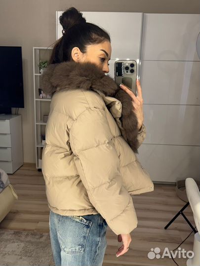 Пуховик с натуральным мехом