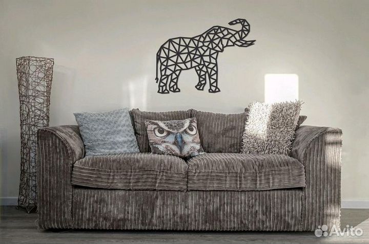 Деревянный интерьерный пазл «Design Слон»