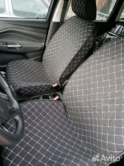 Накидки лён с белой строчкой