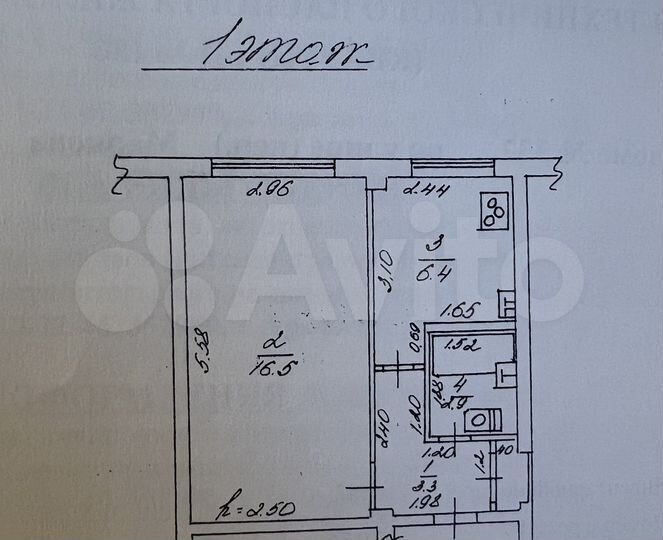 1-к. квартира, 29,7 м², 1/5 эт.