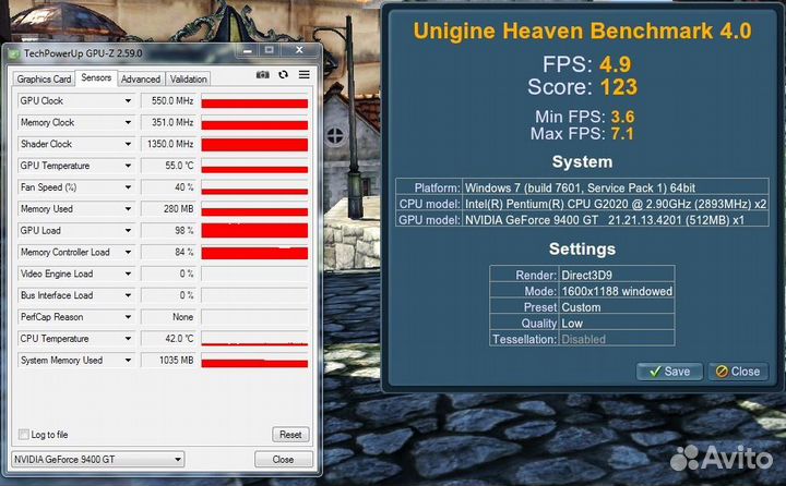 Видеокарта Palit GeForce 9400GT 512 Мб с hdmi