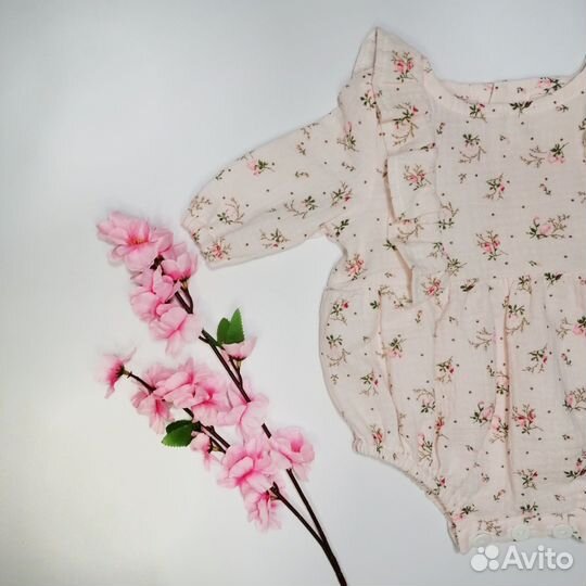 Боди для девочки муслиновый новый