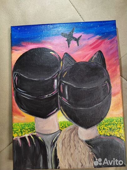 Картина акрилом на холсте