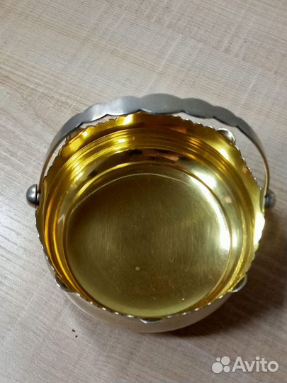 Серебряная сахарница СССР 875 проба