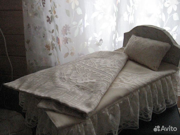 Кровать для куклы барби и других до 30 см