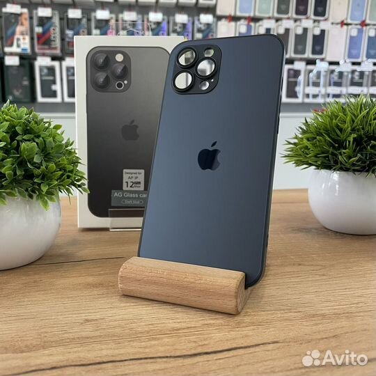 Чехол стеклянный с MagSafe iPhone 12 pro/ pro max