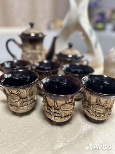 Посуда наборы керамика/чешское стекло