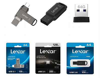 Флешки Lexar (USB 3.0/3.1, USB - A / USB type C)