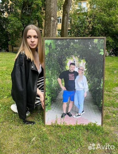 Портрет на холсте по фото,картина на холсте