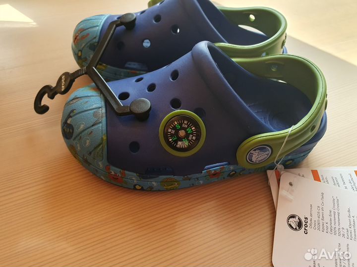 Очень редкие новые Сабо Crocs C9 (26) с компасом