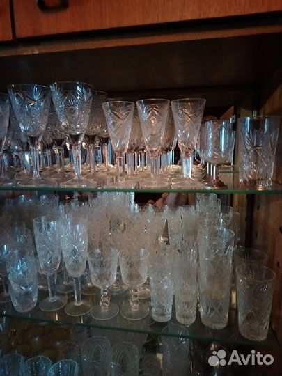 Фужеры, бокалы, стопки,рюмки хрустальные СССР