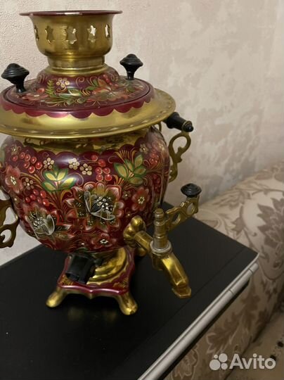 Самовар электрический латунный